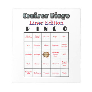 Cruiser's Bingo Liner Edition Notepad