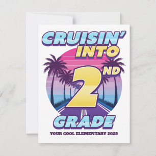 Cruisin’ Back to School 2nd Grade Card