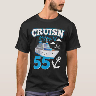 Cruisin My Way Into 55 Year Old 55th Birthday Squa T-Shirt
