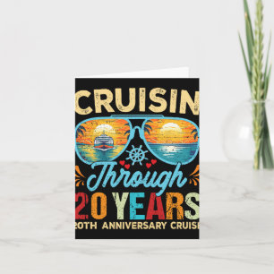 Cruisin Through 20 Years 20th Wedding Anniversary  Card