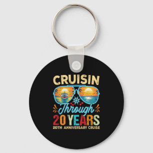 Cruisin Through 20 Years 20th Wedding Anniversary Key Ring
