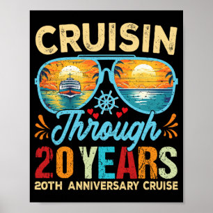 Cruisin Through 20 Years 20th Wedding Anniversary  Poster