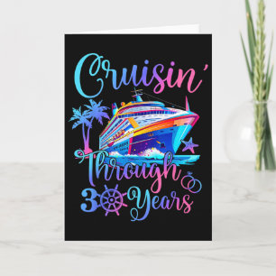 Cruisin Through 30 Years 30th Wedding Anniversary Card