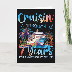 Cruisin Through 7 Years 7th Anniversary Cruise Tri Card