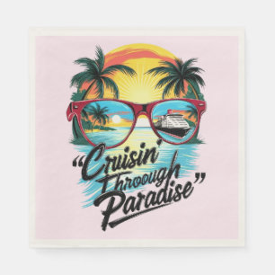 Cruisin’ Through Paradise: Tropical Escape Vibes Napkin