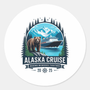 Cruisin Together Alaska 2025 Family Friend Alaska  Classic Round Sticker