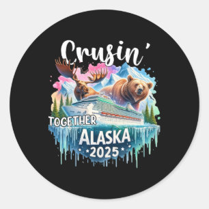 Cruisin Together Alaska 2025 Family Friend Alaska Classic Round Sticker