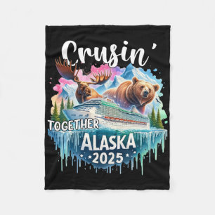 Cruisin Together Alaska 2025 Family Friend Alaska Fleece Blanket