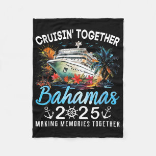 Cruisin' Together Bahamas 2025 Cruise Beach Summer Fleece Blanket