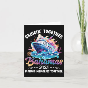 Cruisin Together Bahamas Vacation Beach 2025 Memor Card