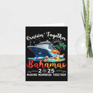 Cruisin Together Bahamas Vacation Beach 2025 Memor Card