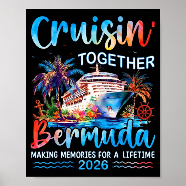 Cruisin' Together Bermuda 2026 Family Vacation Cru Poster (Front)