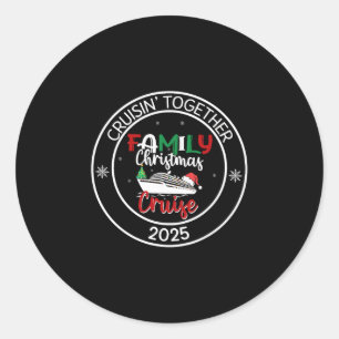 Cruisin' Together Family Christmas Cruise 2025 Paj Classic Round Sticker