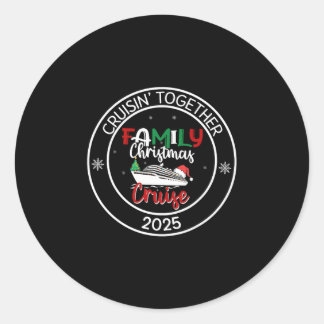 Cruisin' Together Family Christmas Cruise 2025 Paj Classic Round Sticker