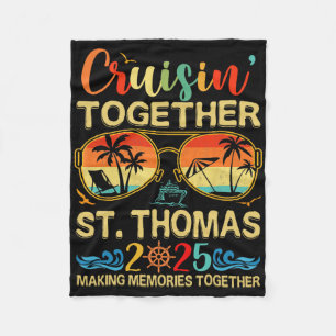Cruisin Together St.thomas 2025 Matching Group Vac Fleece Blanket