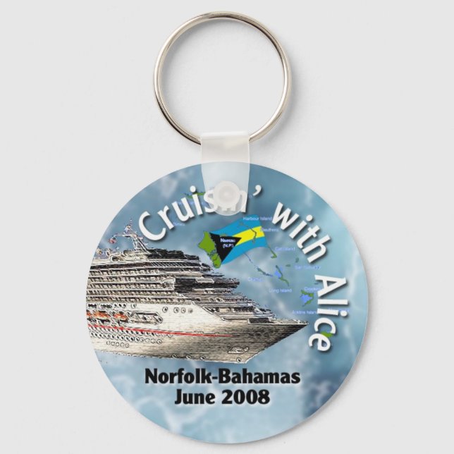 Cruisin' with Alice Keychain (Front)