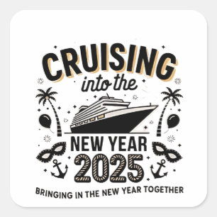 Cruising 2025 Making Memories Together Family  Square Sticker