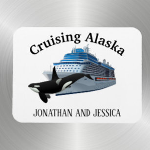 Cruising Alaska Orca Killer Whale Ship Magnet