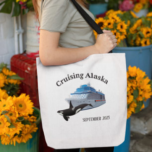Cruising Alaska Orca Killer Whale Ship Tote Bag
