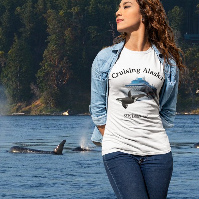 Cruising Alaska Orca Ship Killer Whale T-Shirt (Creator Uploaded)
