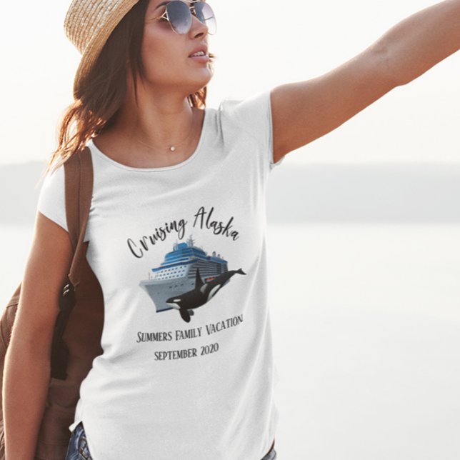 Cruising Alaska Ship Orca Custom Family Trip T-Shirt (Creator Uploaded)