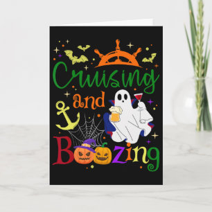 Cruising And Boozing Halloween Spooky Ghost Cruise Card