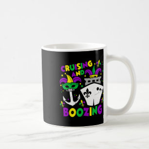 Cruising And Boozing Mardi Gras Cruise Matching Fa Coffee Mug