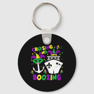 Cruising And Boozing Mardi Gras Cruise Matching Fa Key Ring
