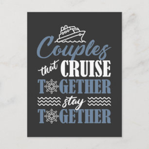 Cruising Couple Cruise Ship Partner Husband Wife Postcard