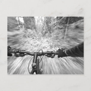 Cruising down a buff section of singletrack 2 postcard