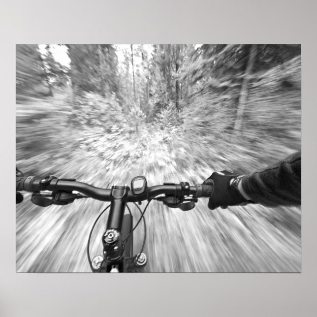 Cruising down a buff section of singletrack 2 poster (Front)