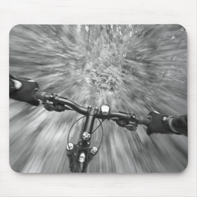 Cruising down a buff section of singletrack mouse pad (Front)