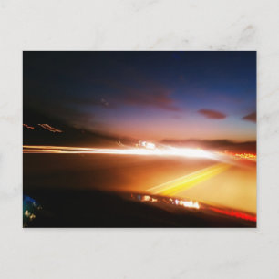 Cruising Down the Highway at Midnight Postcard