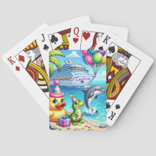 Cruising Ducks Birthday Cruise Playing Cards