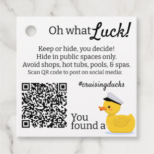 Cruising Ducks Cruise Captain Duck Favour Tags
