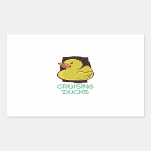 Cruising Ducks Fun Travel Rectangular Sticker