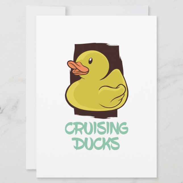 Cruising Ducks Fun Travel Save The Date (Front)