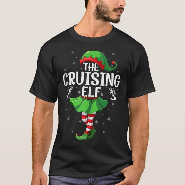 Cruising Elf Christmas Girls Women Elf Squad Xmas  T-Shirt (Front)