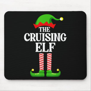 Cruising Elf Family Matching Group Funny Christmas Mouse Pad