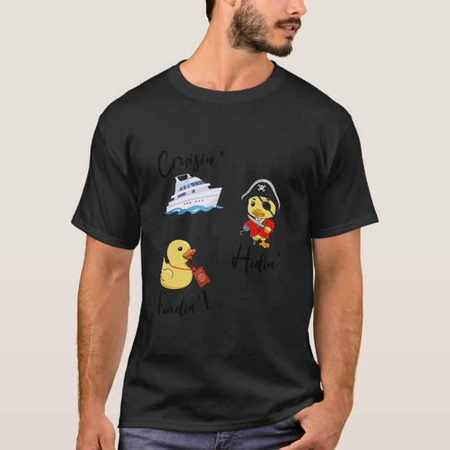 Cruising Hiding Finding Rubber Ducks Passport Scav T-Shirt (Front)