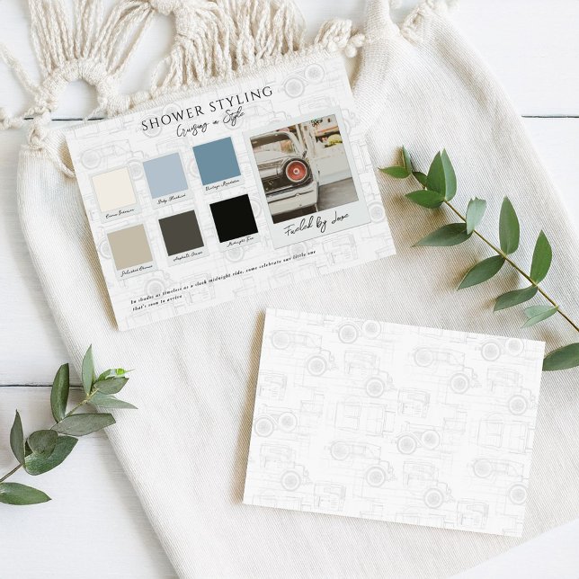 Cruising in Style Baby Shower Colour Palette Card (Creator Uploaded)