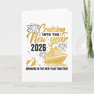 Cruising Into 2026 New Year Cruise Matching Family Card