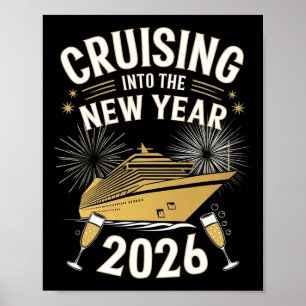Cruising Into 2026 New Years Eve Cruise Vacation M Poster