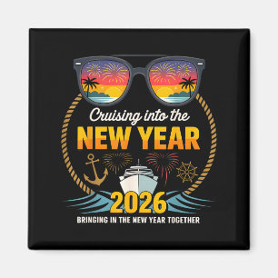 Cruising Into 2026 New Years Eve Matching Family C Magnet