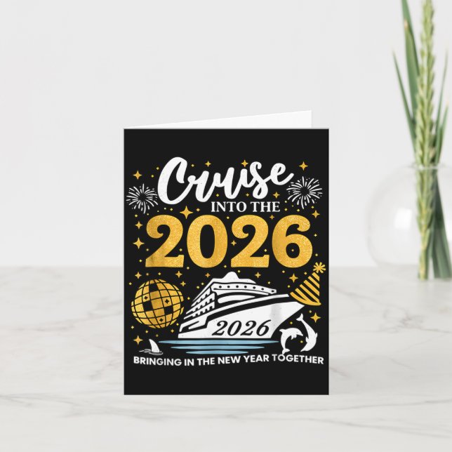 Cruising Into 2026 New Years Eve Party Favors Fami Card (Front)