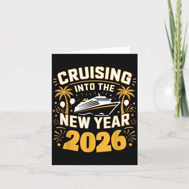 Cruising Into 2026 New Years Eve Party Favors Fami Card (Front)