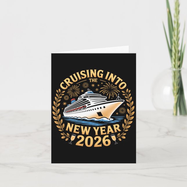 Cruising Into 2026 New Years Eve Party Favors Fami Card (Front)