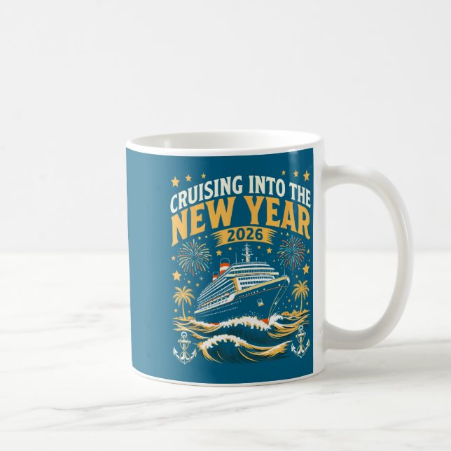 Cruising Into 2026 New Years Eve Party Favors Fami Coffee Mug (Right)