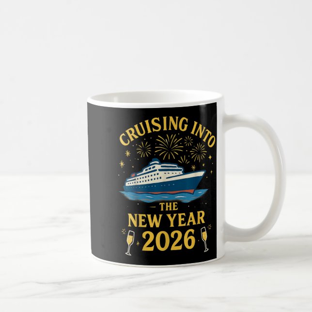Cruising Into 2026 New Years Eve Party Favors Fami Coffee Mug (Right)