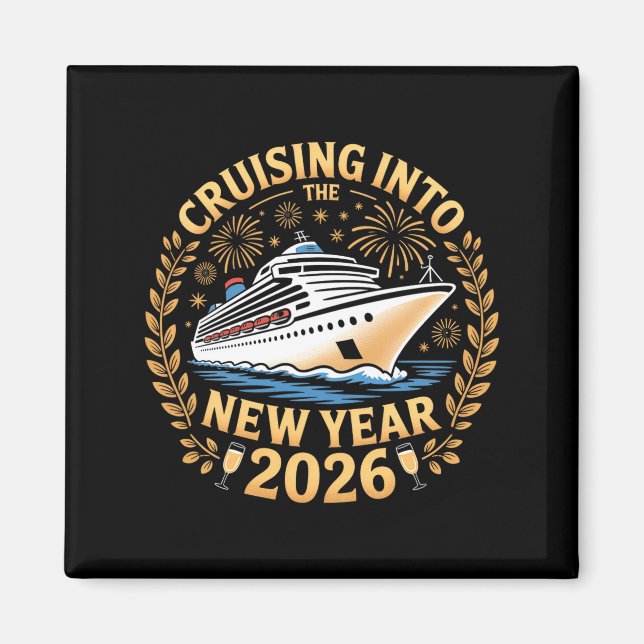 Cruising Into 2026 New Years Eve Party Favors Fami Magnet (Front)